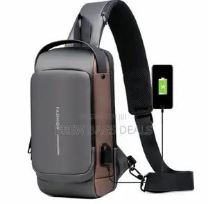 Purely Anti Theft Waterproof Chest Bag Has USB Charging Port
