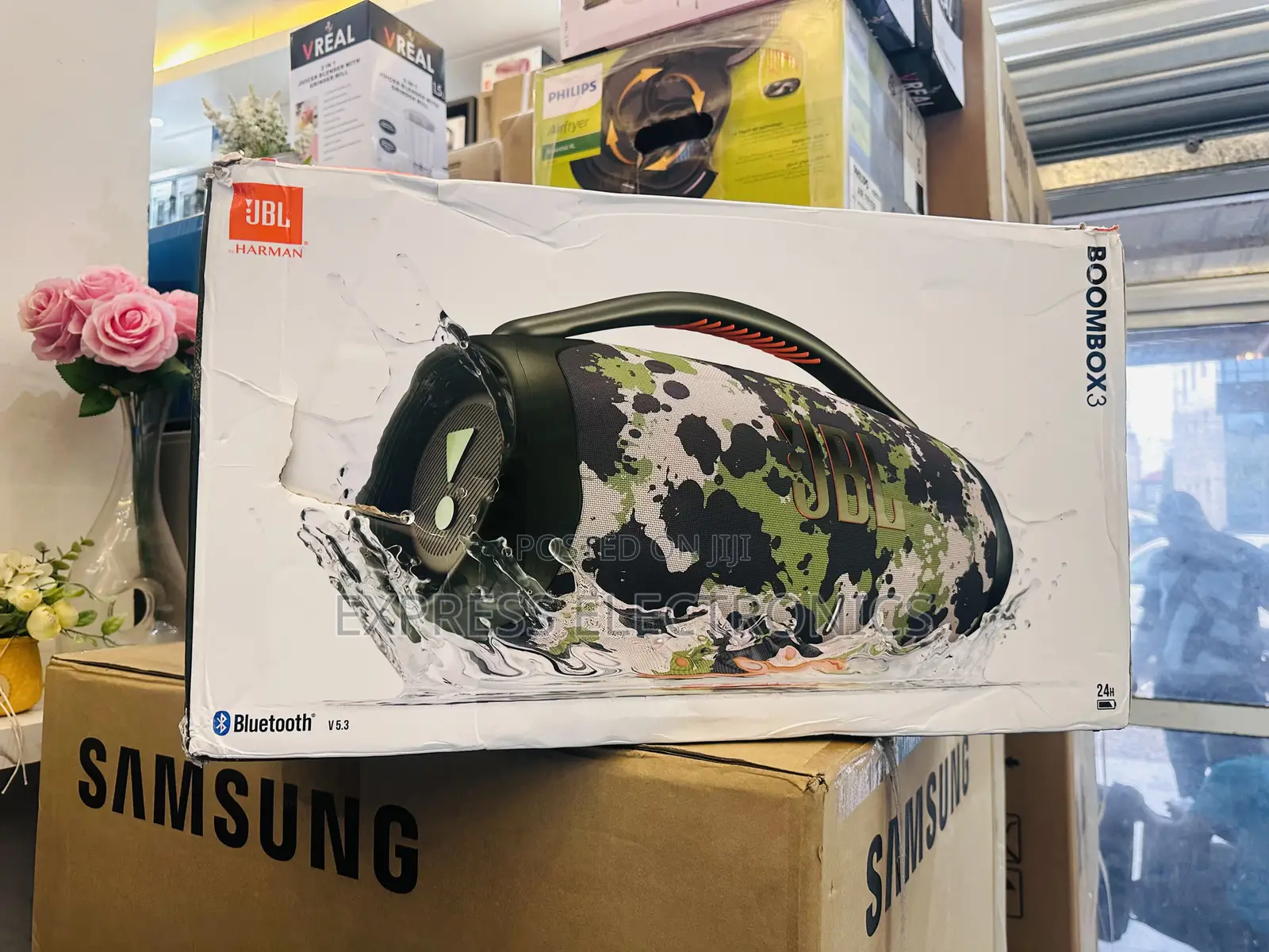 JBL Portable Rechargeable Bluetooth Speaker Boombox 3