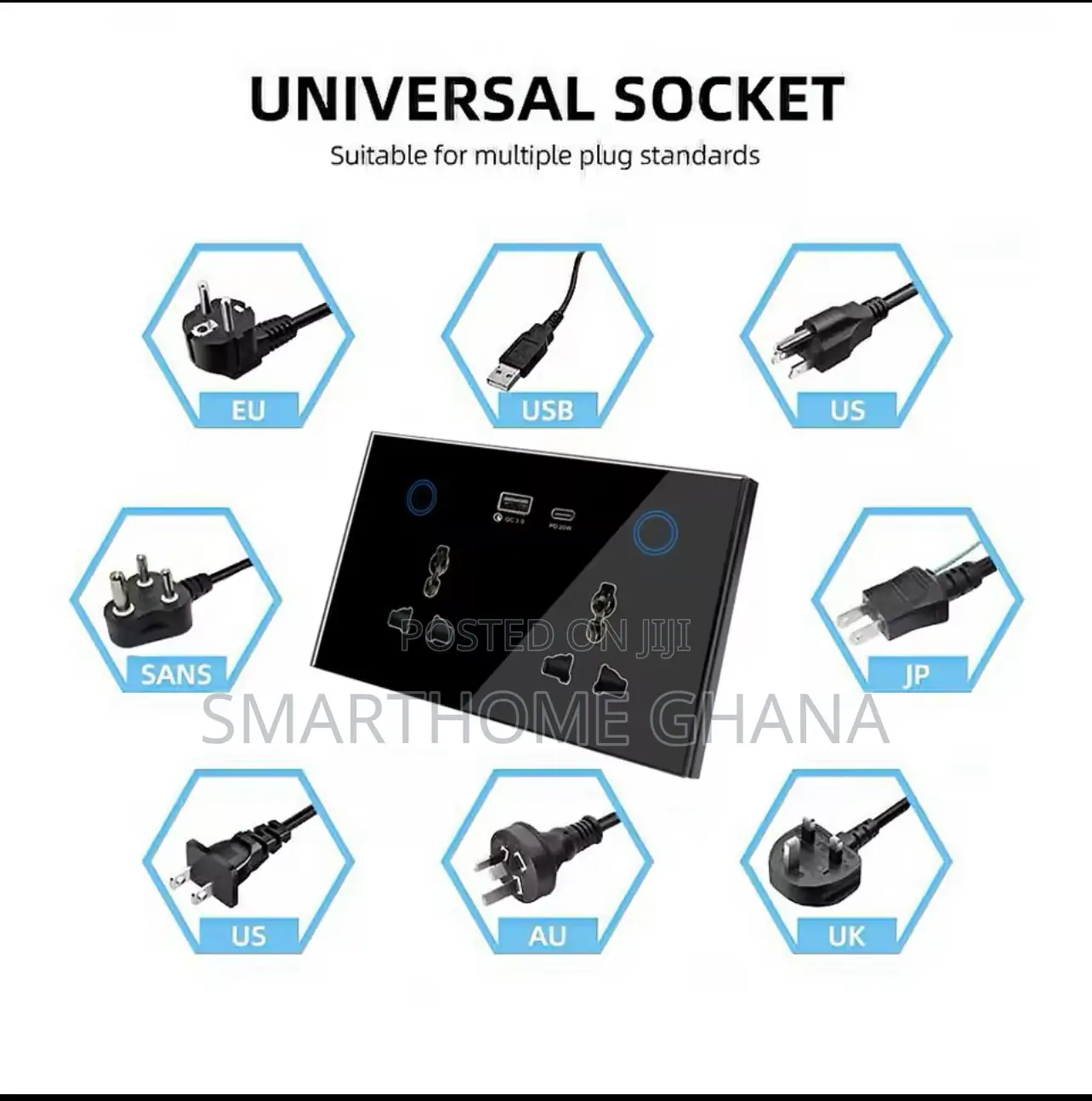 Smart Wall Socket With Type C - Double Outlet