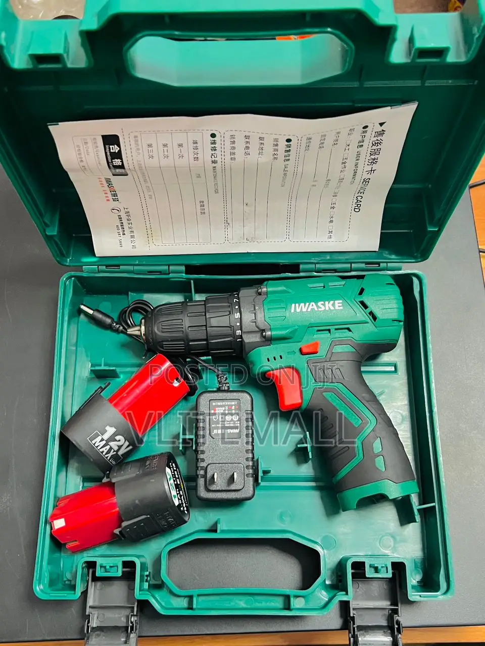 IWASKE Hand Electric Drill 12v Lithium Battery