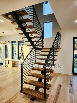 Metal and Wooden Stairs.