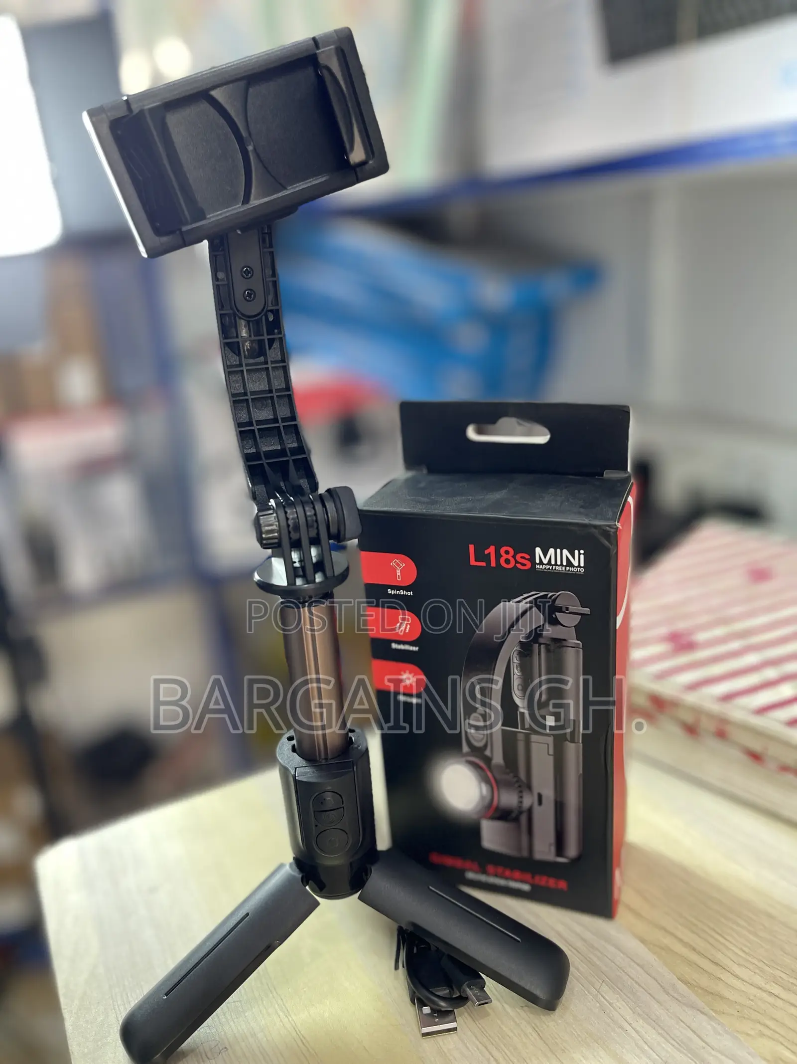 Mini Gimbal Stabilizer L18s With Light