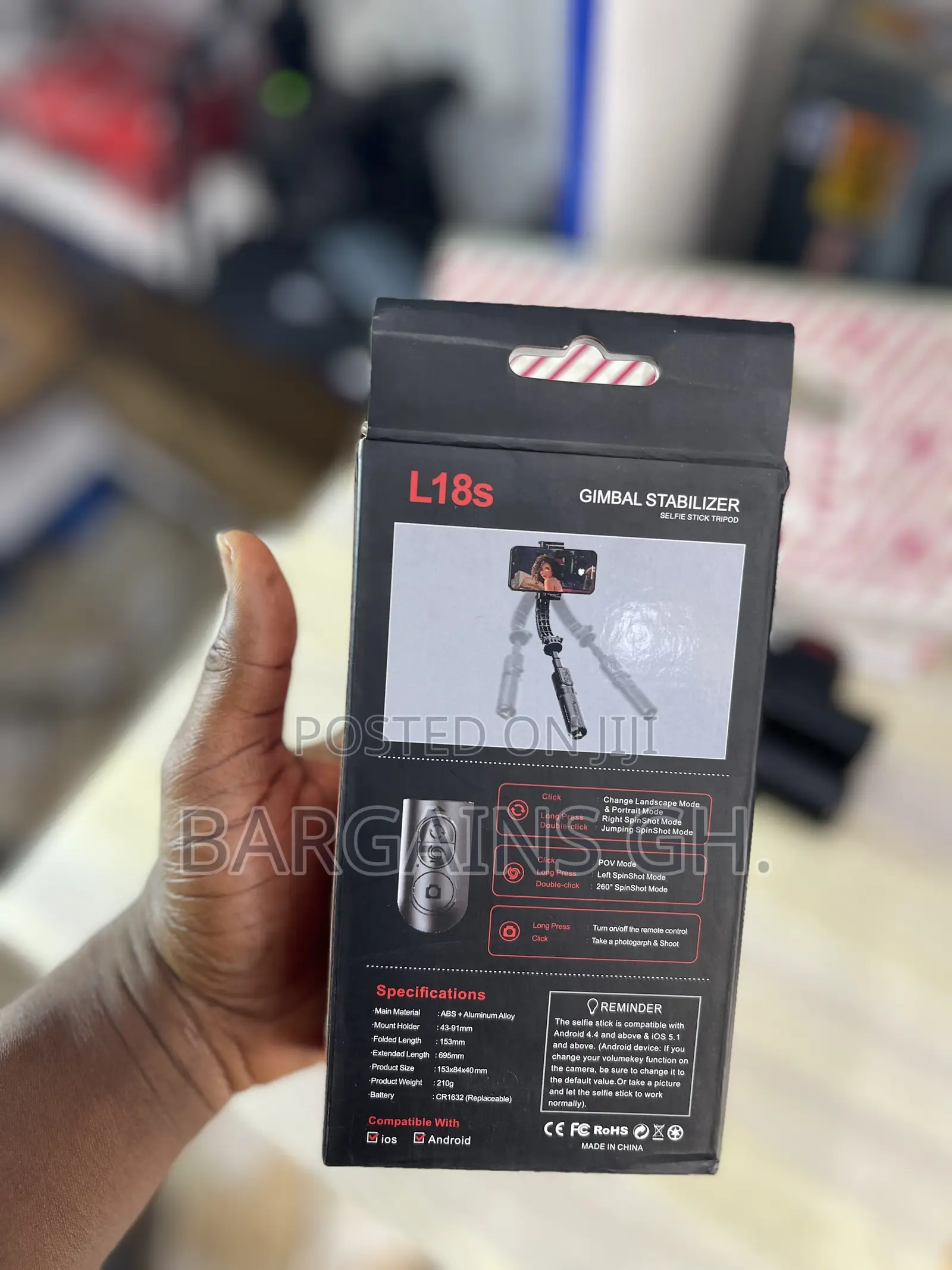 Mini Gimbal Stabilizer L18s With Light