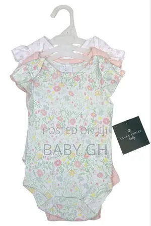 Laura Ashley 3pk Baby Girls Bodysuits