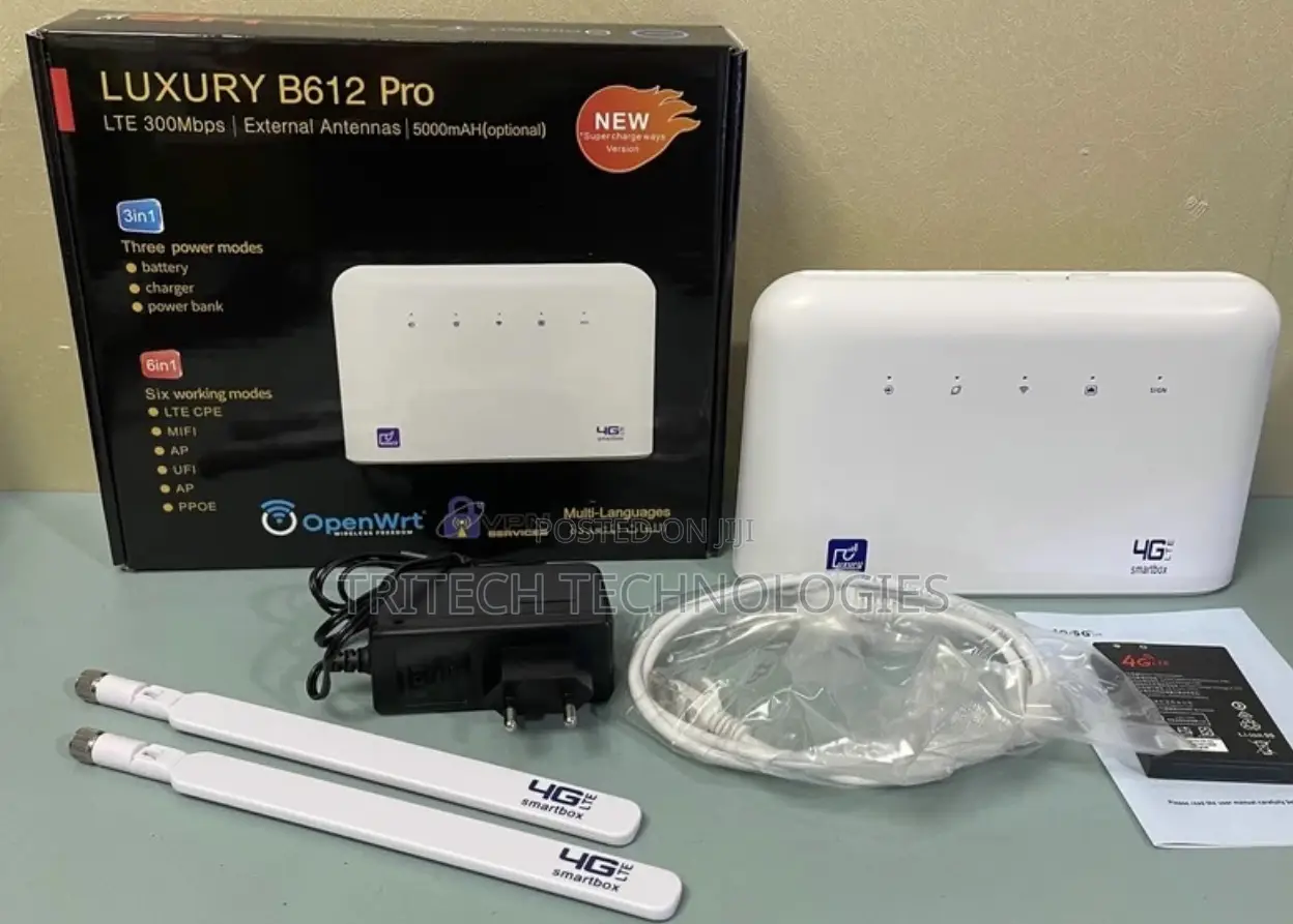 Luxury B612 4G Universal SIM Router 500mah Battery