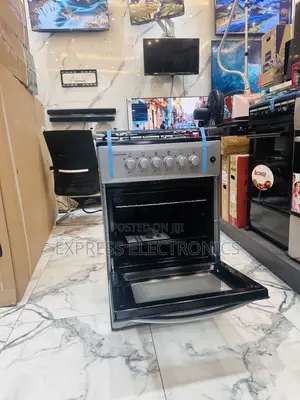 Sliver Gas Cooker Oven 4burner —-2+ 2 Gas Electric Stove