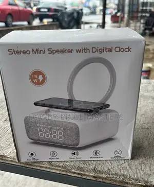 Bluetooth Speaker With Alarm,Wireless Charger,D.Clock Etc
