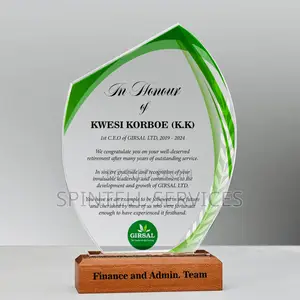 Award Crystal Plaque Citations