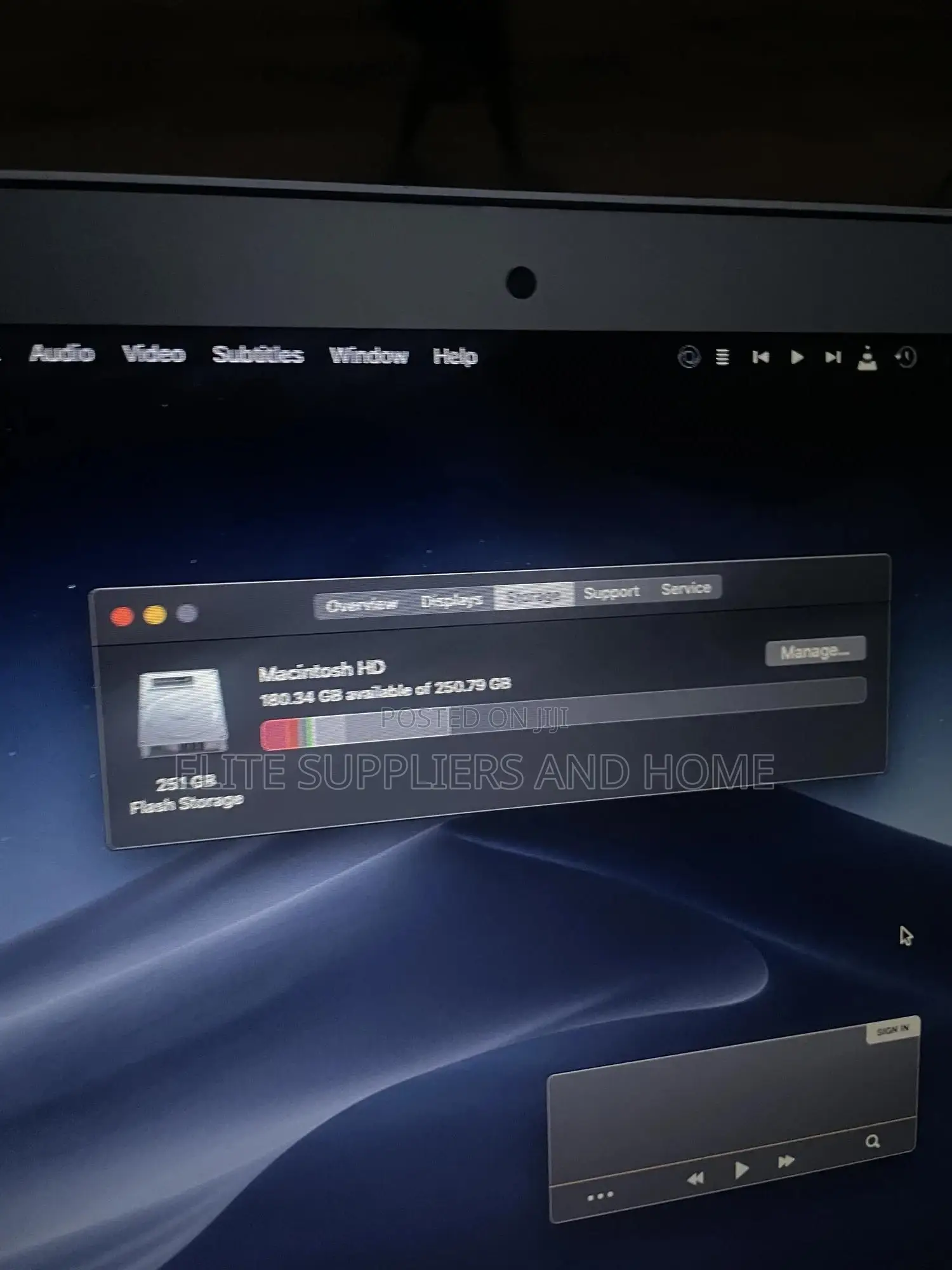 Laptop Apple MacBook Air 4GB Intel Core I5 SSD 256GB