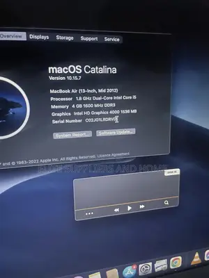 Laptop Apple MacBook Air 4GB Intel Core I5 SSD 256GB