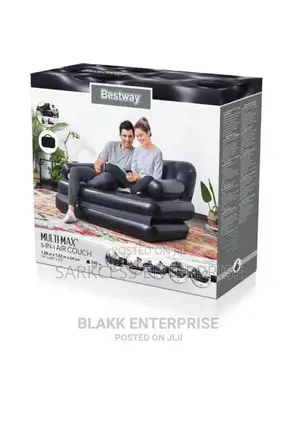 5 in 1 Airbed Chair Sofa Couch Black