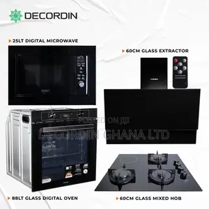 1 Electric 3 Gas 60cm Set With 88l Oven and 25l Microwave