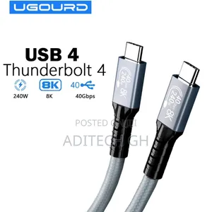 New Original Thunderbolt 4 Cable 1.5m for Data, Video, Evga