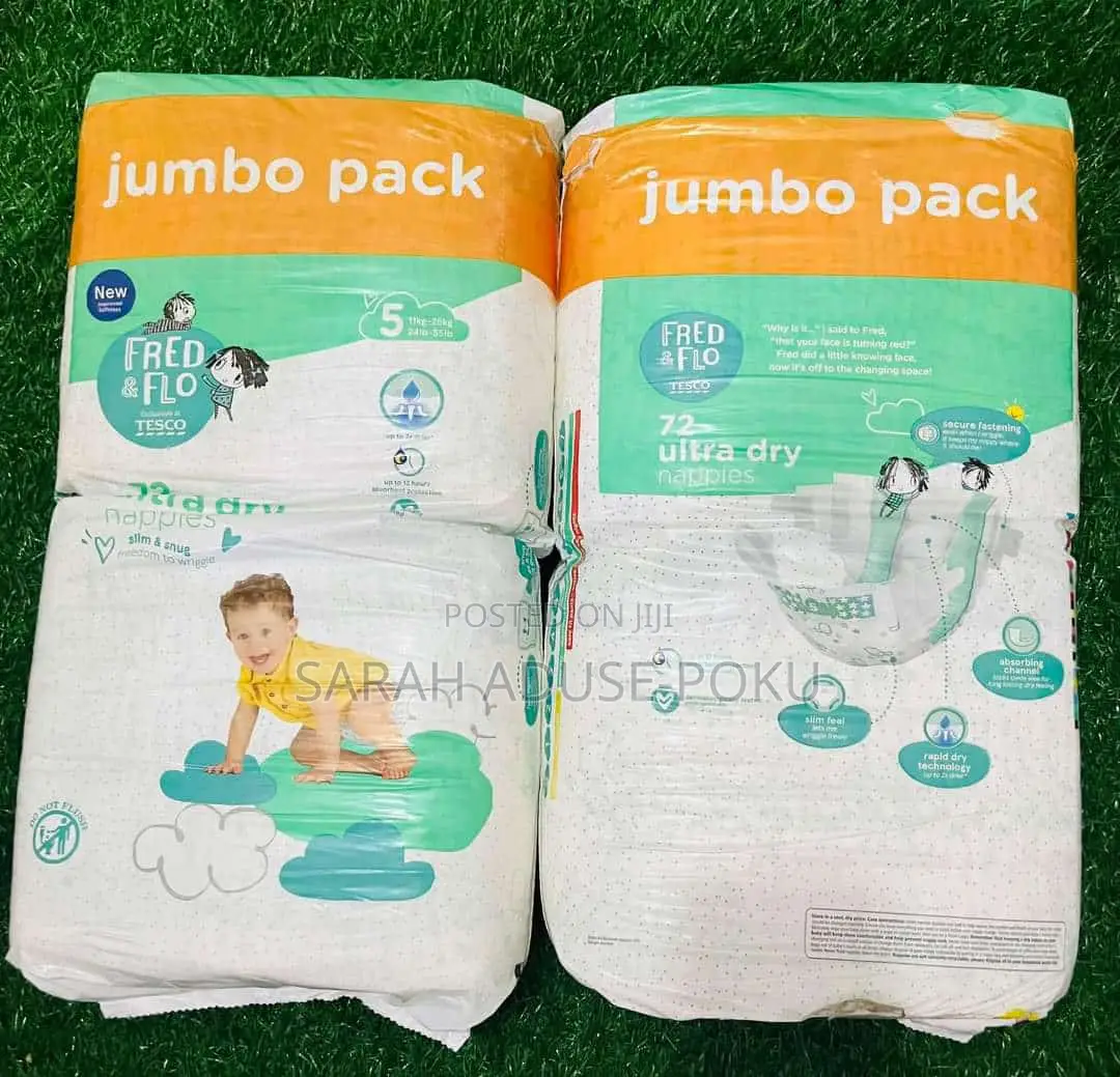 Fred and Flo Diapers Size 1,2,3,4,4+,5,5+