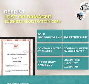 Reprint of Lost/Damaged Business Certificate