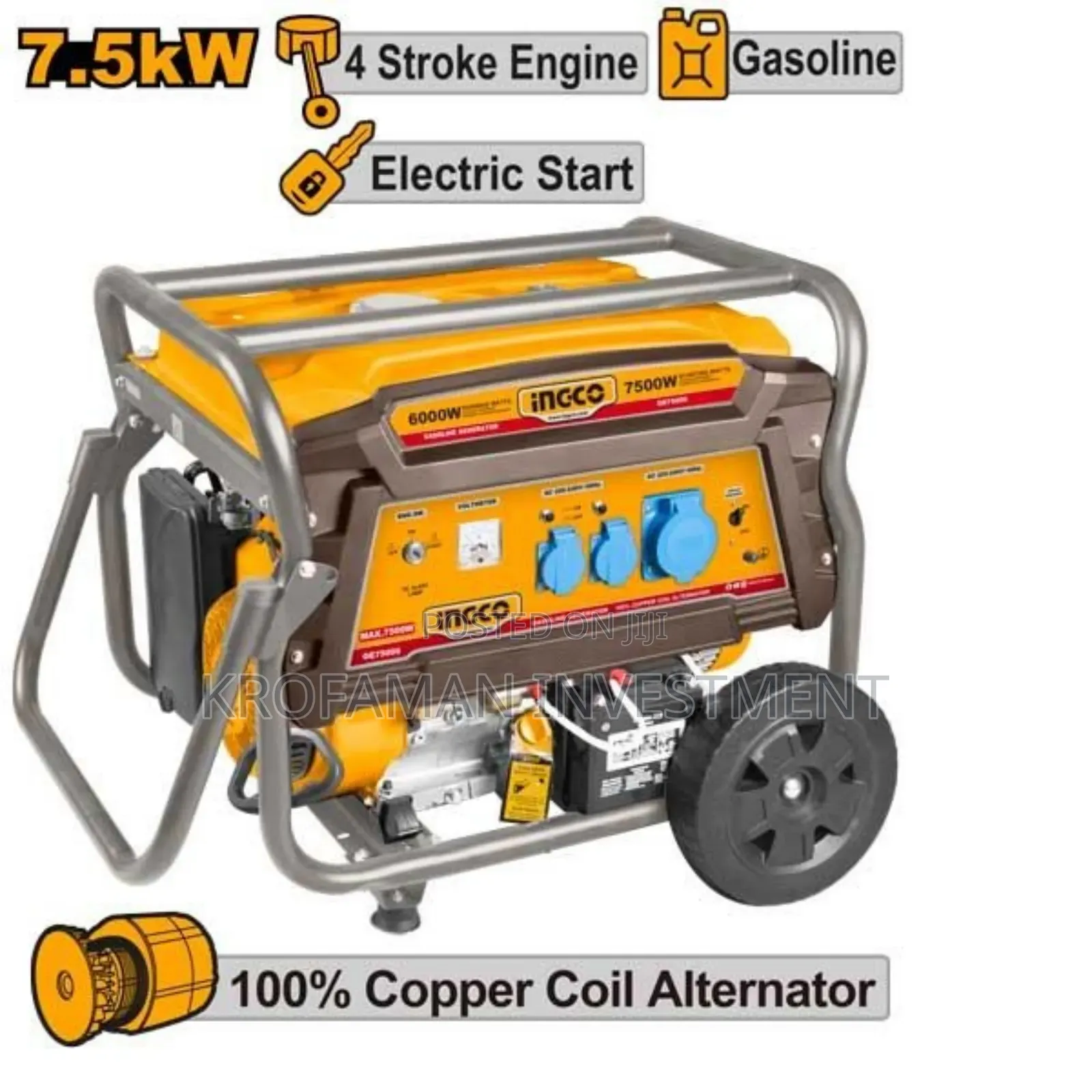 Ingcoge75006 Gasoline Generator 7.5KW