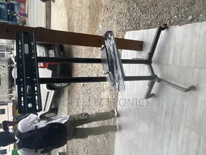 Adjustable Floor Trolley Stand With Shelf 32-70