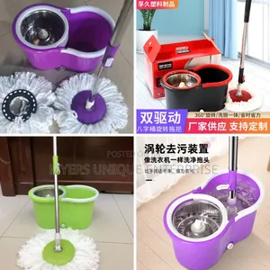Long Lasting 360 Spin Mop Bucket With 2 Mop Heads