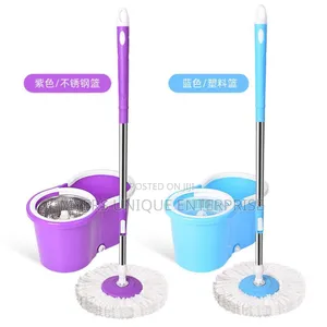 High Efficiency 360 Spin Mop Bucket With 2 Mop Heads