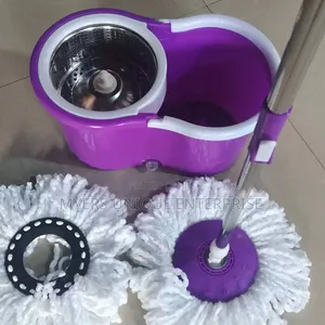 Highly Efficient 360 Spin Mop Bucket With 2 Mop Heads