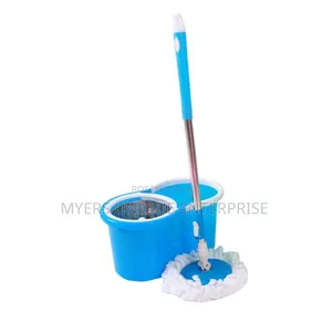 100% Super Absorbent 360 Spin Mop Bucket With 2 Mop Heads
