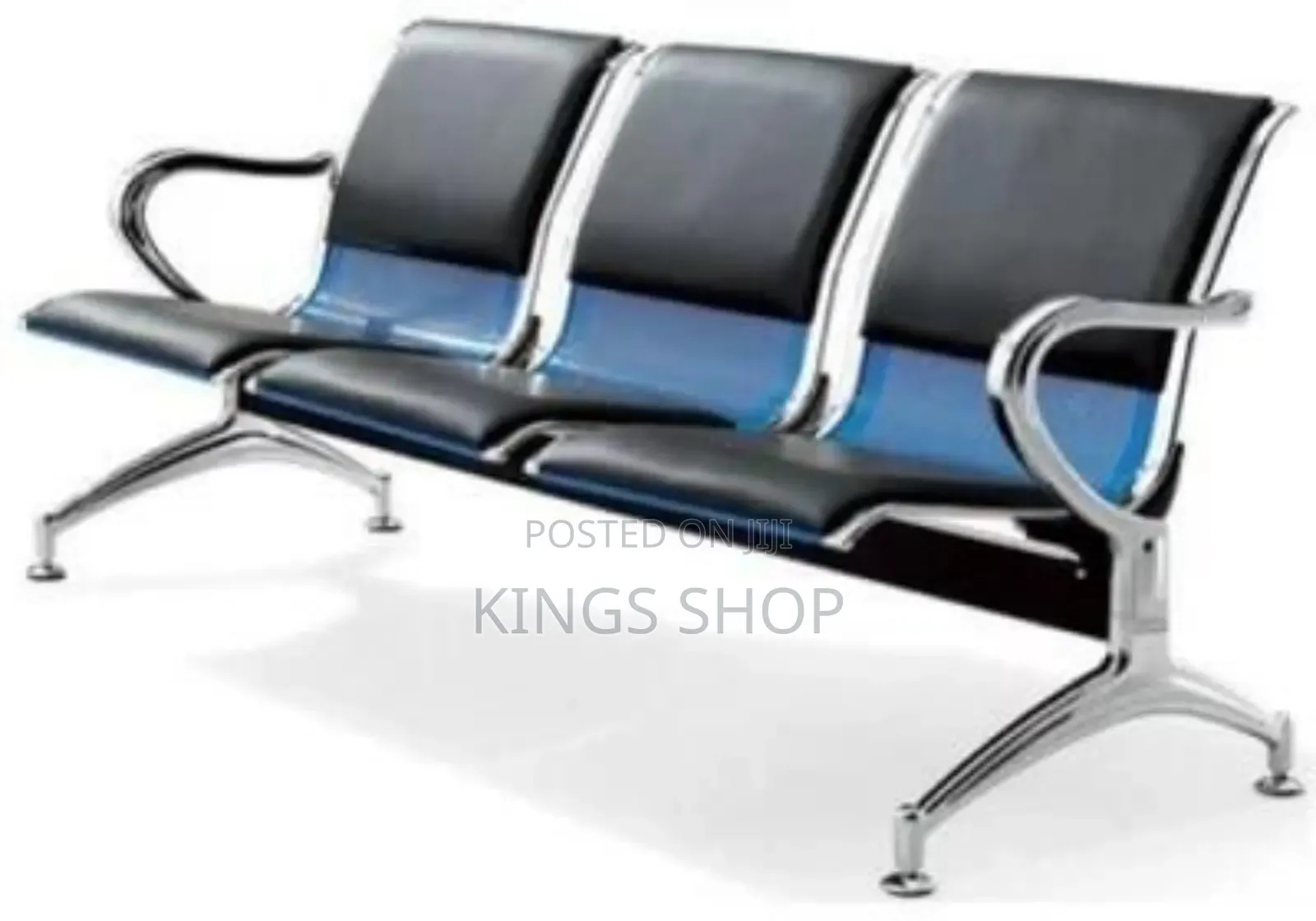 Metal Waiting Chair Leather 3in1