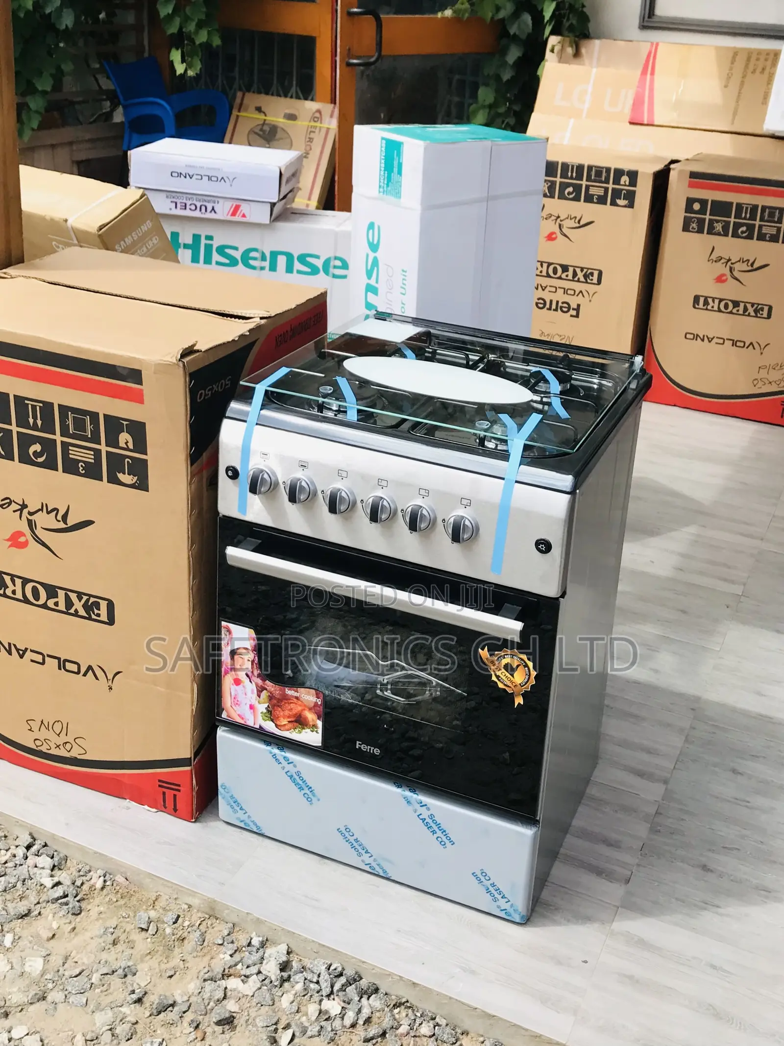 Ferre Smart 60by60 Oven/Grill 4 Gas Burner (Gray) 