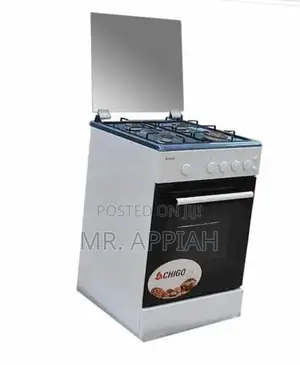 Chigo 60x60 4 Burner Gray Auto Ignition, Oven and Grill.