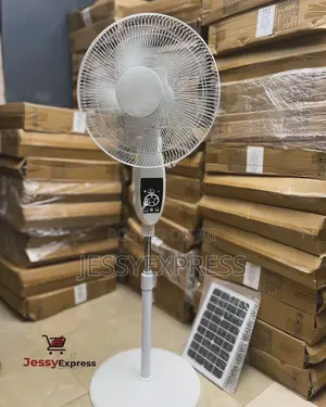 16 Inch Rechargeable Fan Built-in Battery With Solar Panel