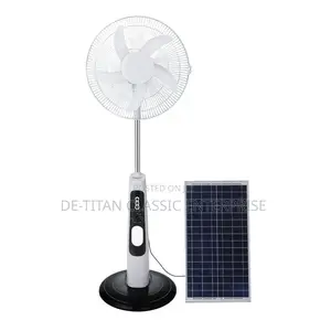 Rechargeable Electric/Solar Fan With Solar Panel-16"