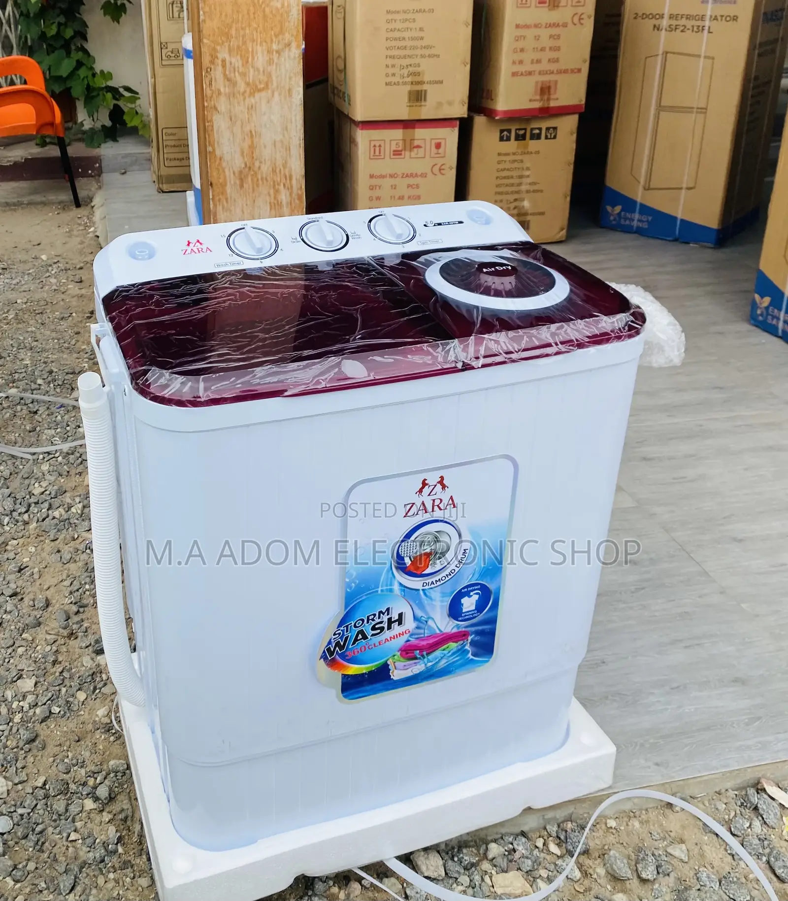 Sleek Zara 5kg Twin Tub Electric Washing Machine + Spin Dry