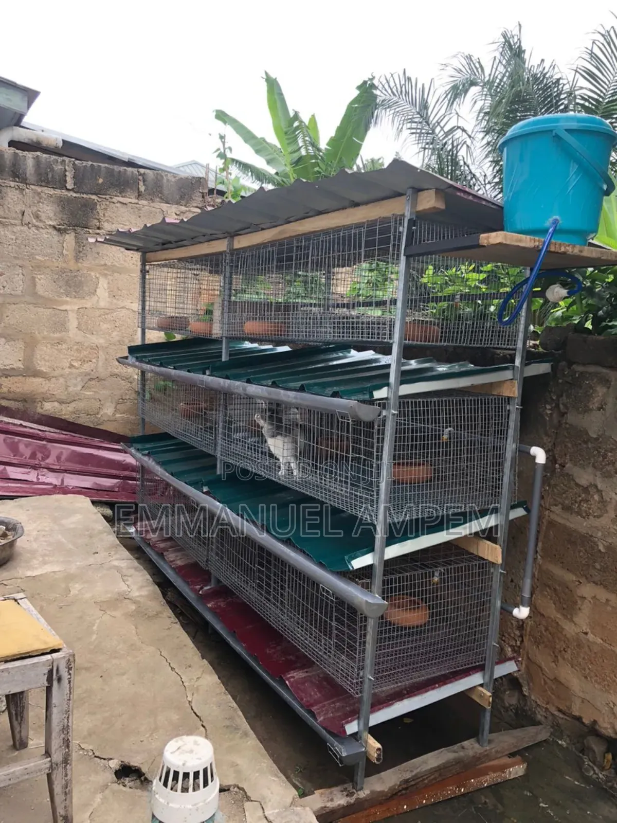 Galvanised Metal Cages for Rabbits and Grasscutters for Sale