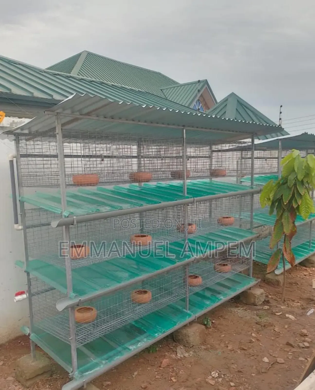 Galvanised Metal Cages for Rabbits and Grasscutters for Sale