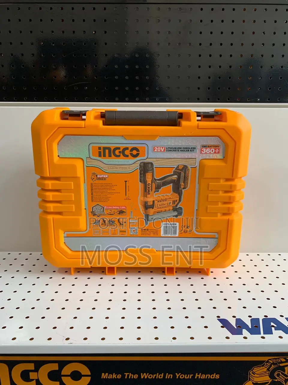 Ingco Cordless Brad Nailer Kit 20v + All Accs - Cbnli3508