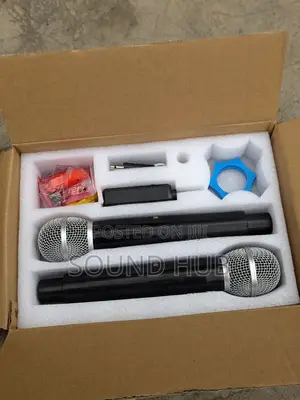 Dual Professional Microphone With Rechargeable Receiver