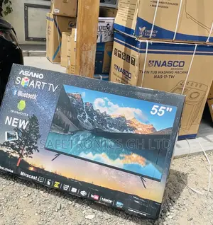 New Authentic 55 Inch Smart Led Asano (Black) Tv