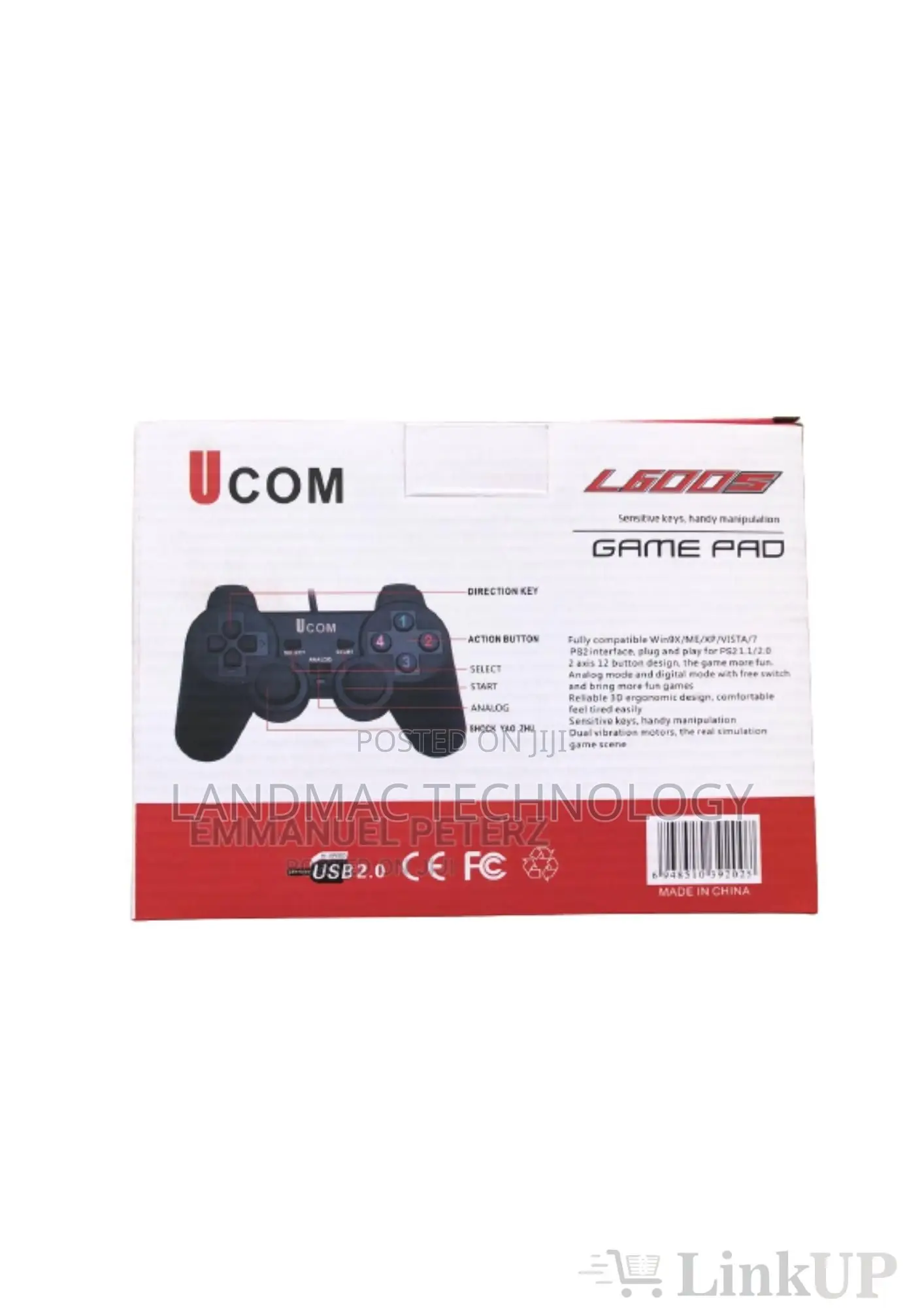 UCOM Durable Double Game Controller Pad