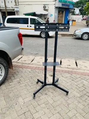 Authentic Mobile Tv Stand With Wheels for 32-70 Tv(Black).