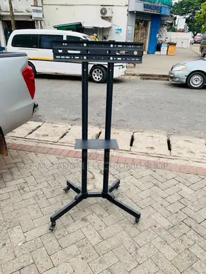 Reliable Mobile Tv Stand With Wheels for 32”-70”(Black).