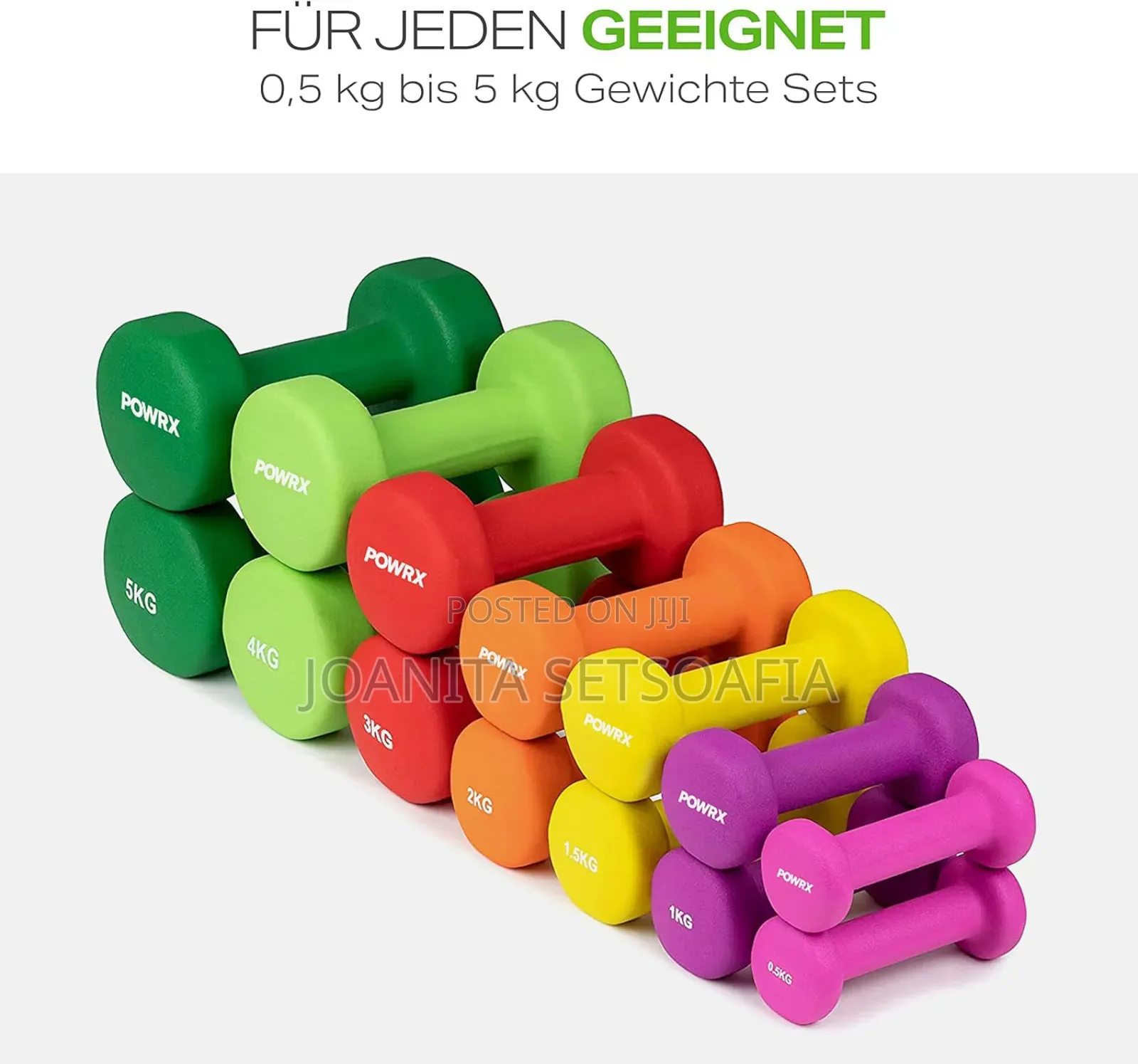 1,2,3,4,5,10 Kg Dumbbells