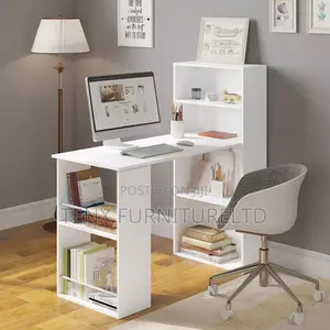 Computer Desk (Storage Shelf )White