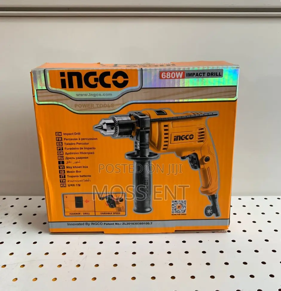 Ingco Impact Drill 680w With Hammer Function - Id6808