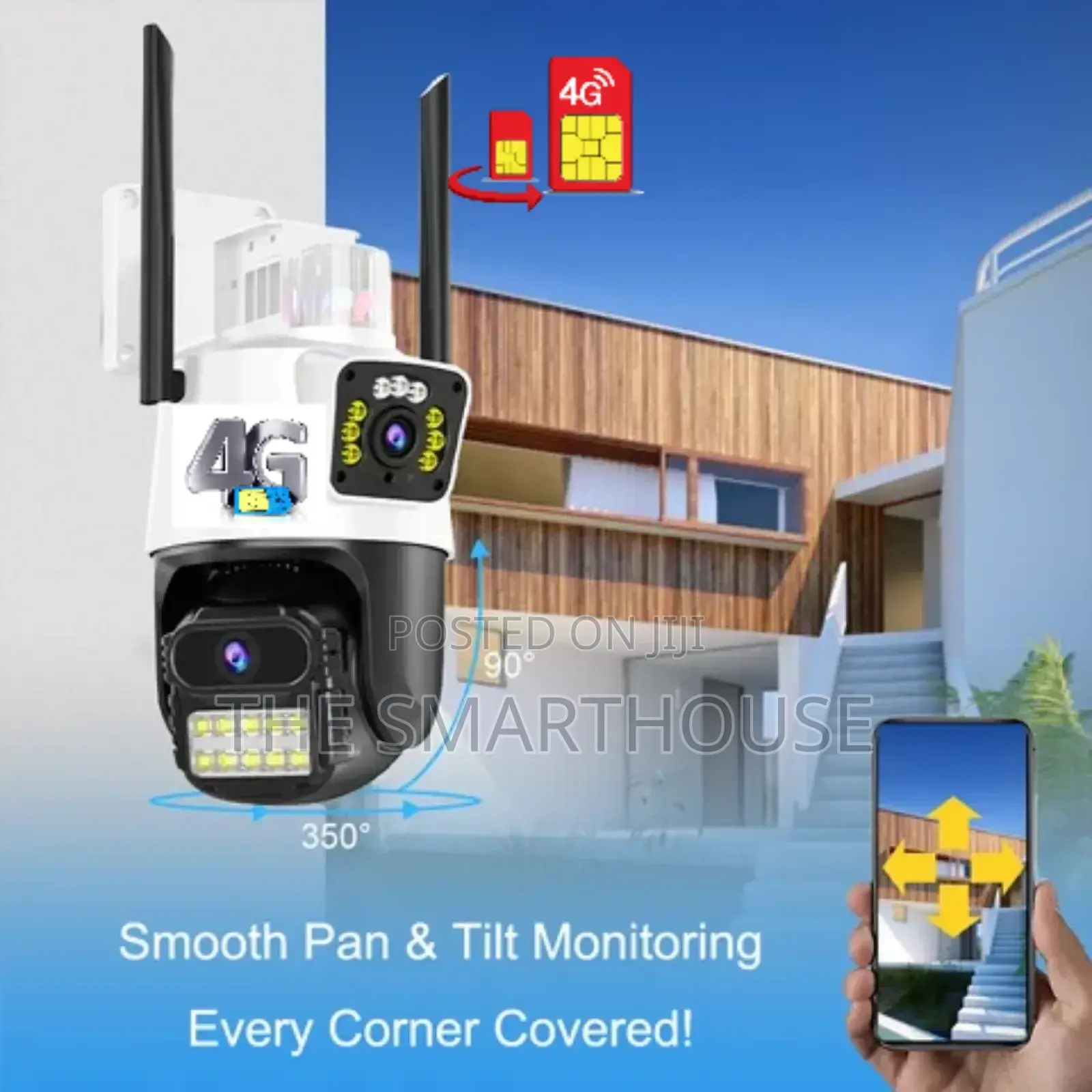 Smart 4G Dual-Lens CCTV Camera ( No Router Needed)