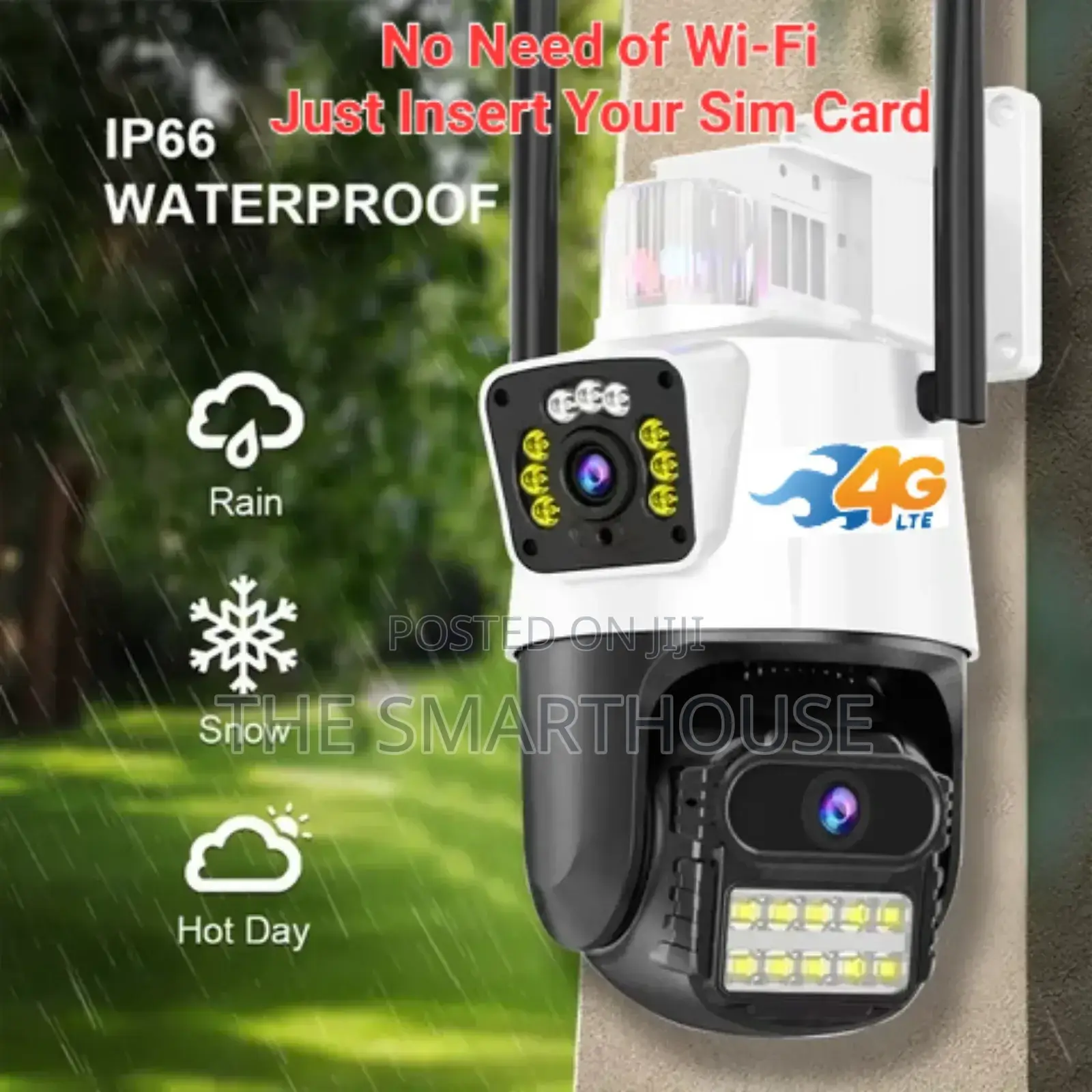 Smart 4G Dual-Lens CCTV Camera ( No Router Needed)