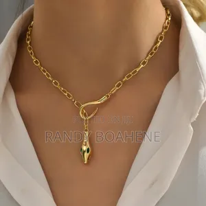 Women Retro Snake Head Necklace