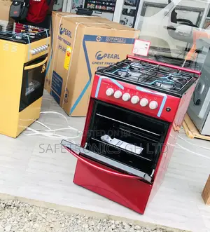 (Red) 4 Gas Sealed Oven/Grill 50by50 Volcano Burner 