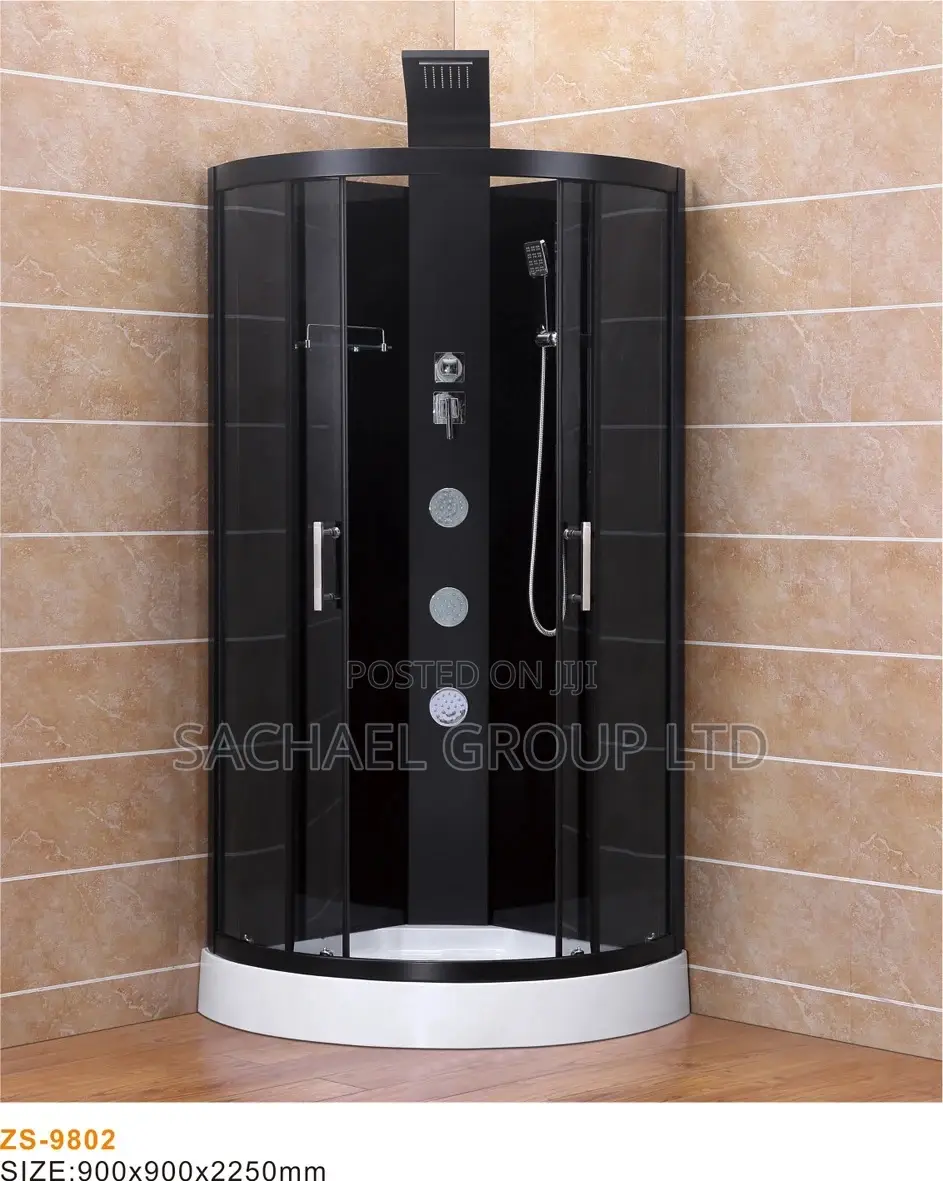 Luxurious Shower Cabin With Chrome Panel