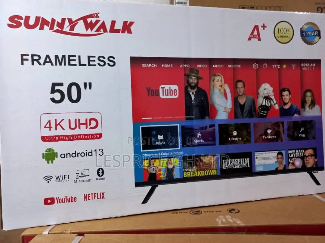 High Quality//Sunny Walk 50” Smart Android Tv