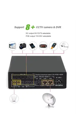 NCTS Multifunction Mini UPS 60W, Mini UPS For Routers, CCTV