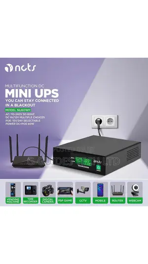 NCTS Multifunction Mini UPS 60W, Mini UPS For Routers, CCTV